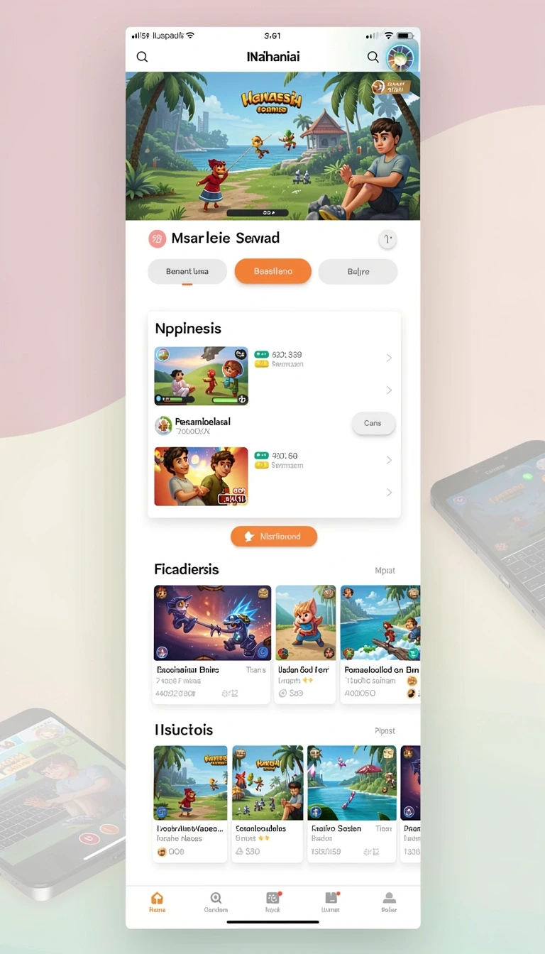 Beragam pilihan permainan menarik dalam aplikasi Download 69live APK untuk Android.